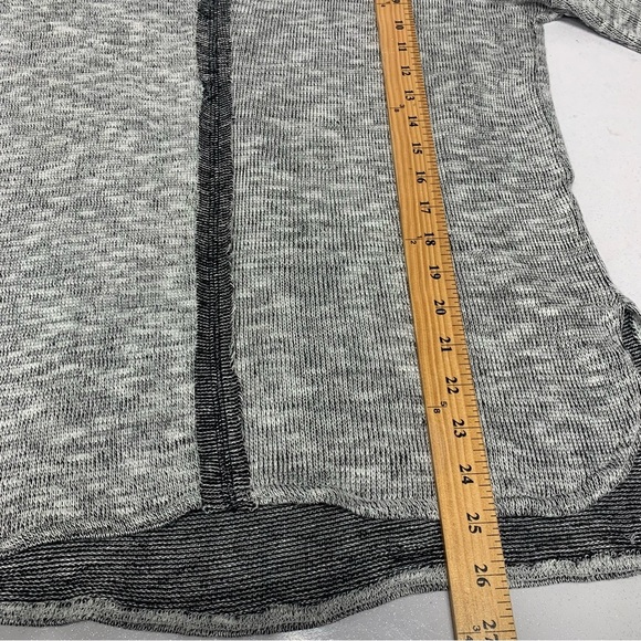 Vtg Sno Skins Thin Waffle Knit Top  Woman Medium Gray Oversize Light Stretch - Picture 10 of 10